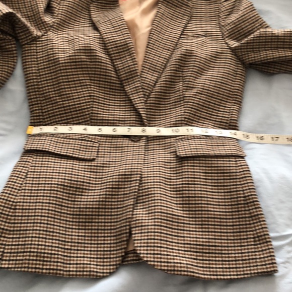 Brown checker blazer size 4 US. H&M brand in good condition - Picture 10 of 15
